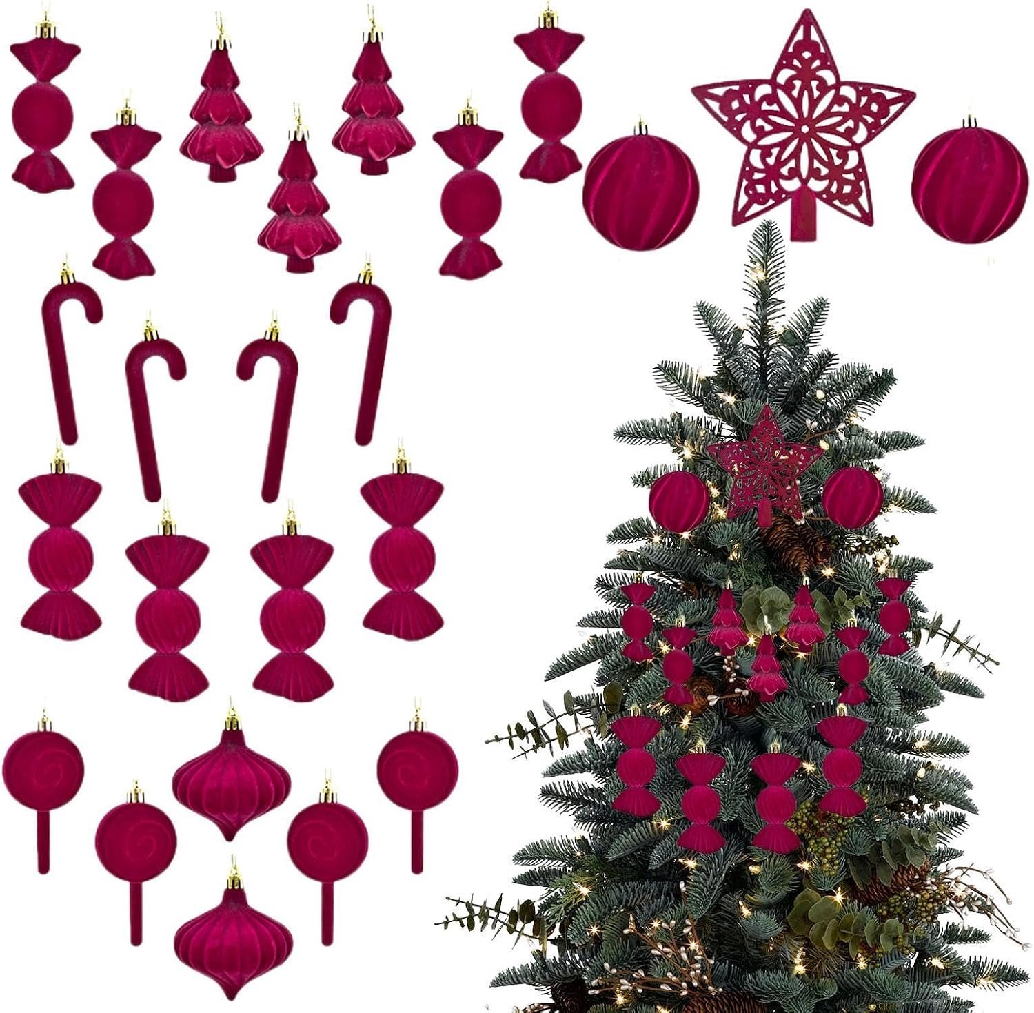 Kerstbal Ornamenten Rode Feestelijke Herbruikbare Shatterproof