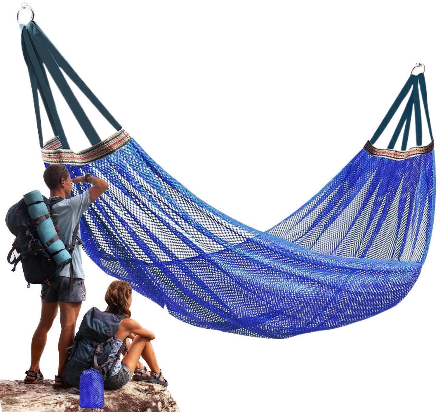 Hangmatten - robuuste en lichte boomschommel | reishangmat | ideaal voor wandelen, , tuin, binnenplaats, reizen en meditatie