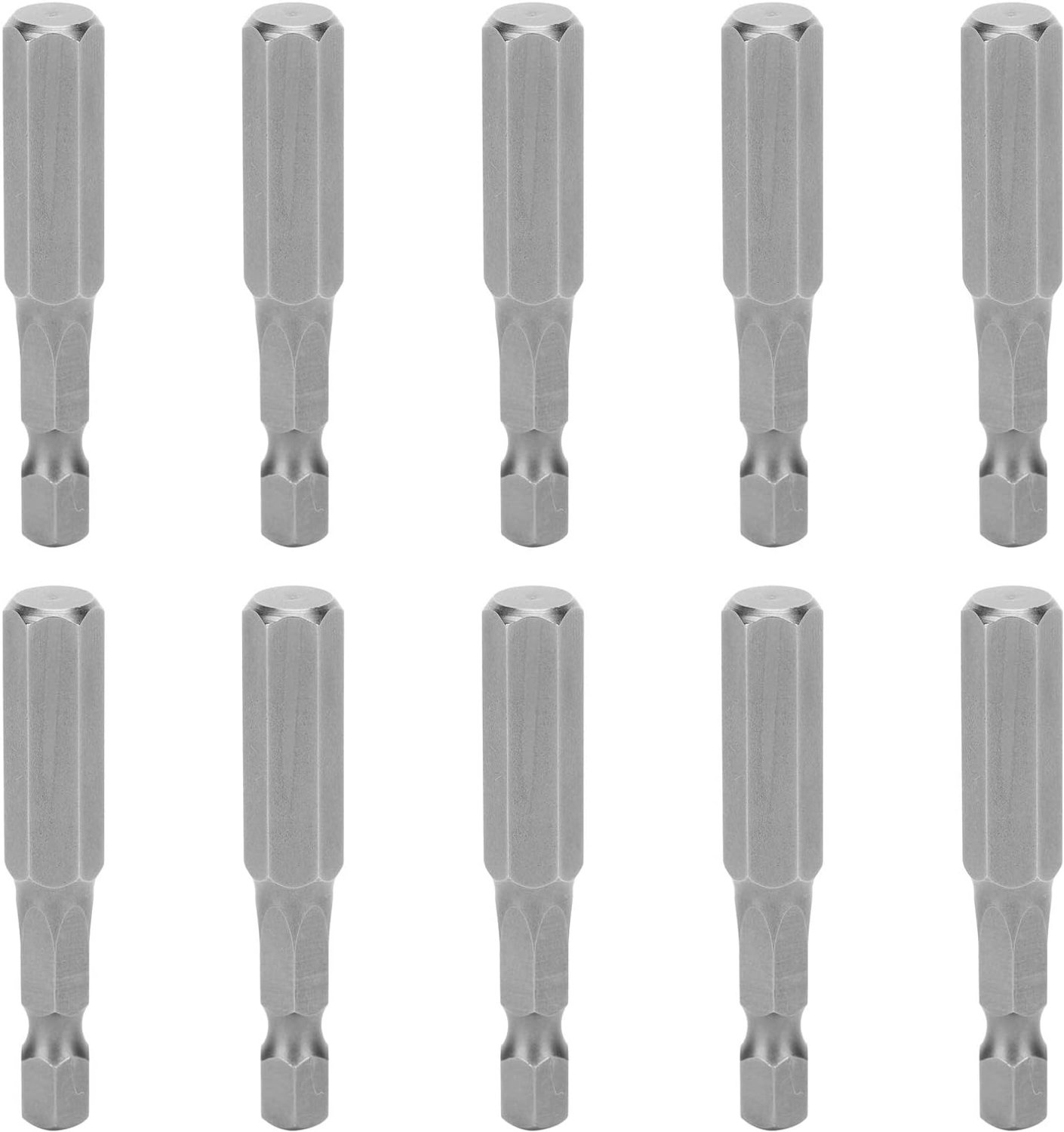Schroevendraaierbits 10 stuks elektrische schroevendraaierbits Geharde zeskantdop Magnetisch gelegeerd staal 8 mm 50 mm magnetische schroevendraaierbits Zeskantige