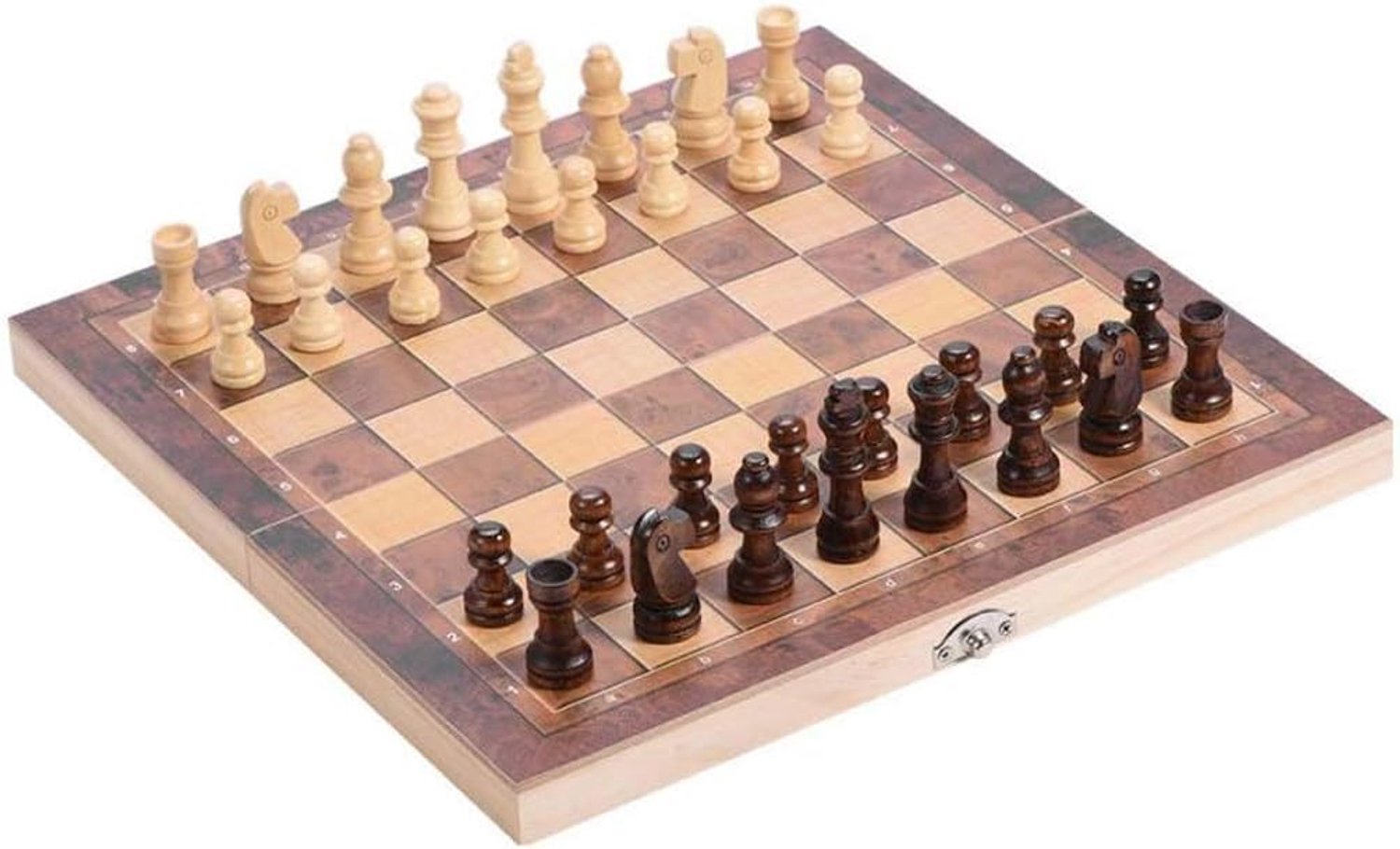 Schaakspel International Chess Draagbare Houten Schaakbord Folding Board Chess Game International Chess Set for Party International Chess Schaaksets voor kinderen en volwassenen