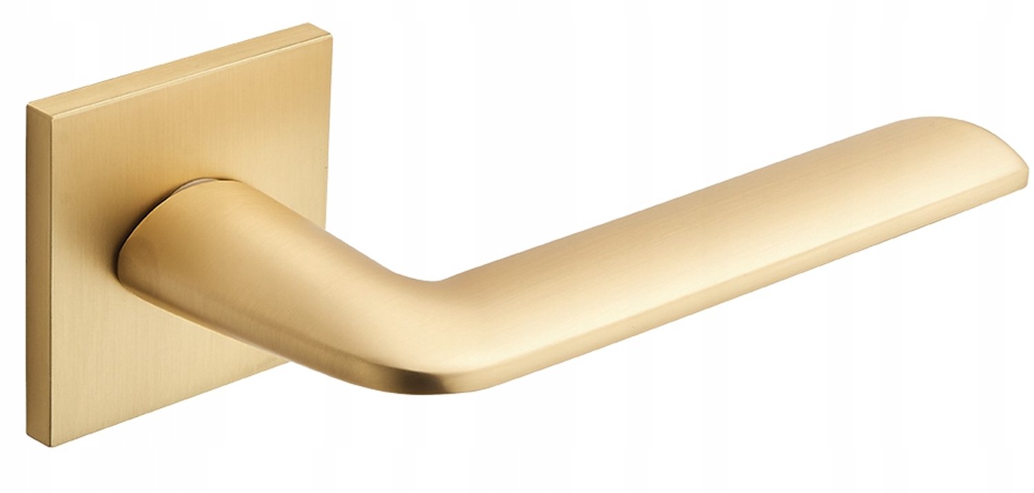 Maroko II Premium Deurkruk Goud Vierkante Rozet 135mm Znal Aluminium