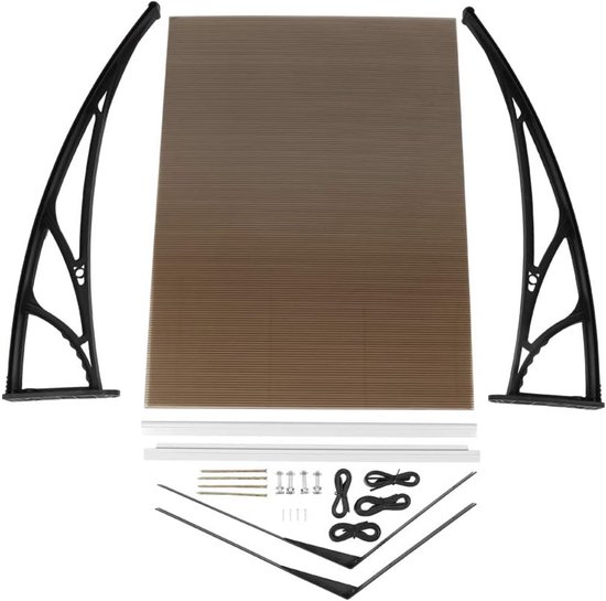 Carport voor robotmaaier, bescherming tegen regen, hagel en uv-stralen, 78 x 100 x 50 cm (bruin) — afbeelding 4