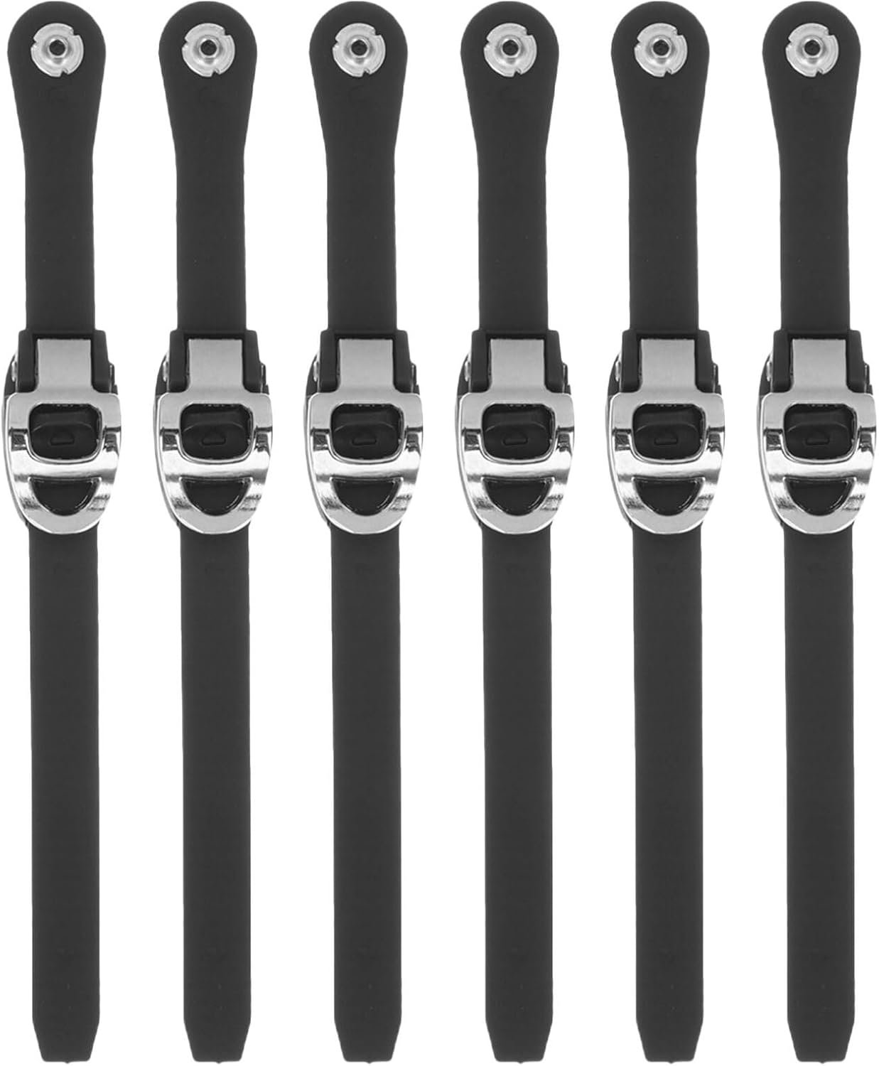 6 Stuks Delige Verstelbare Rolschaatsriemen met Gesp Duurzame Inline Skate Vervangingsbanden Stevige Bevestigingsriemen voor Schaatsen Snowboardbindingen Unisex Accessoires voor