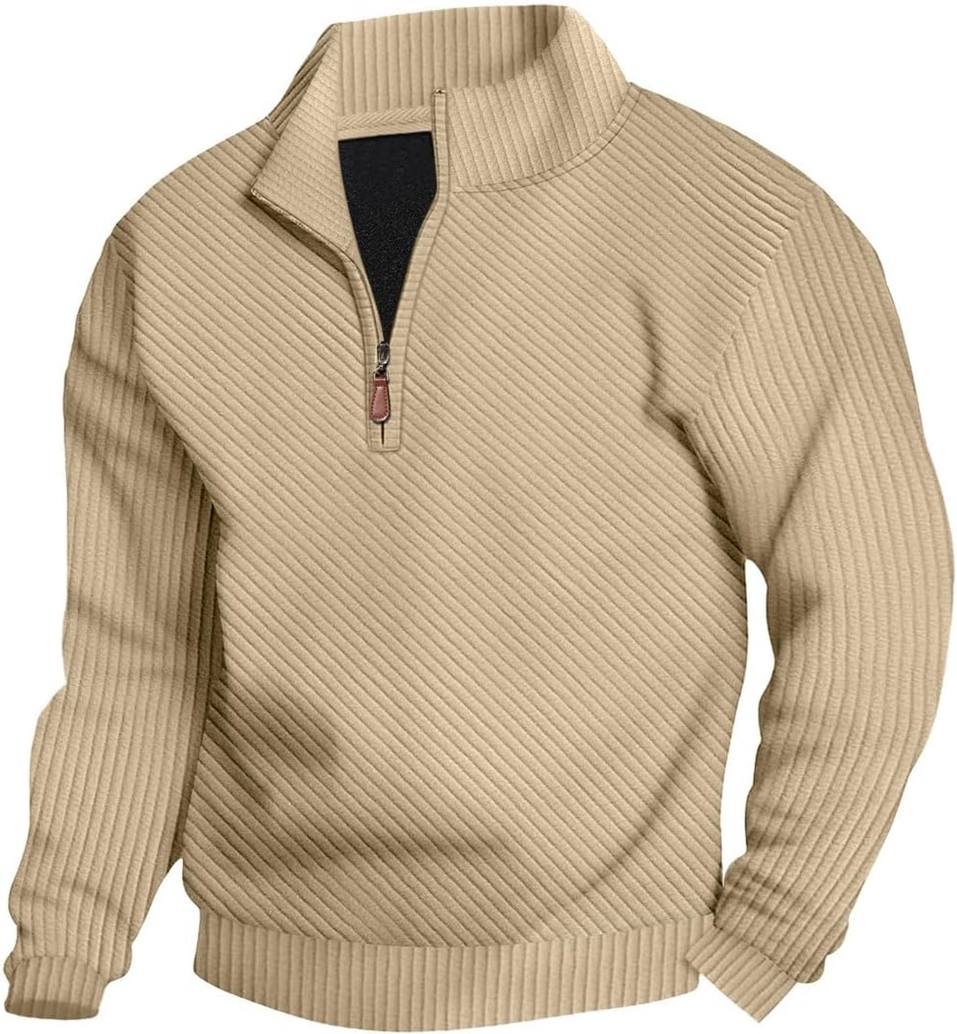 Sweatshirts voor heren, zonder capuchon, 1/4 ritssluiting, jacquard, pullover