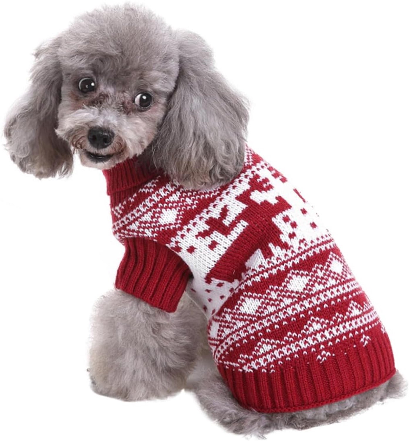 Truien rendier hond trui puppy hals kleine honden jurken huisdier hond kerst gebreide huisdier col warme Kerstmis kleding