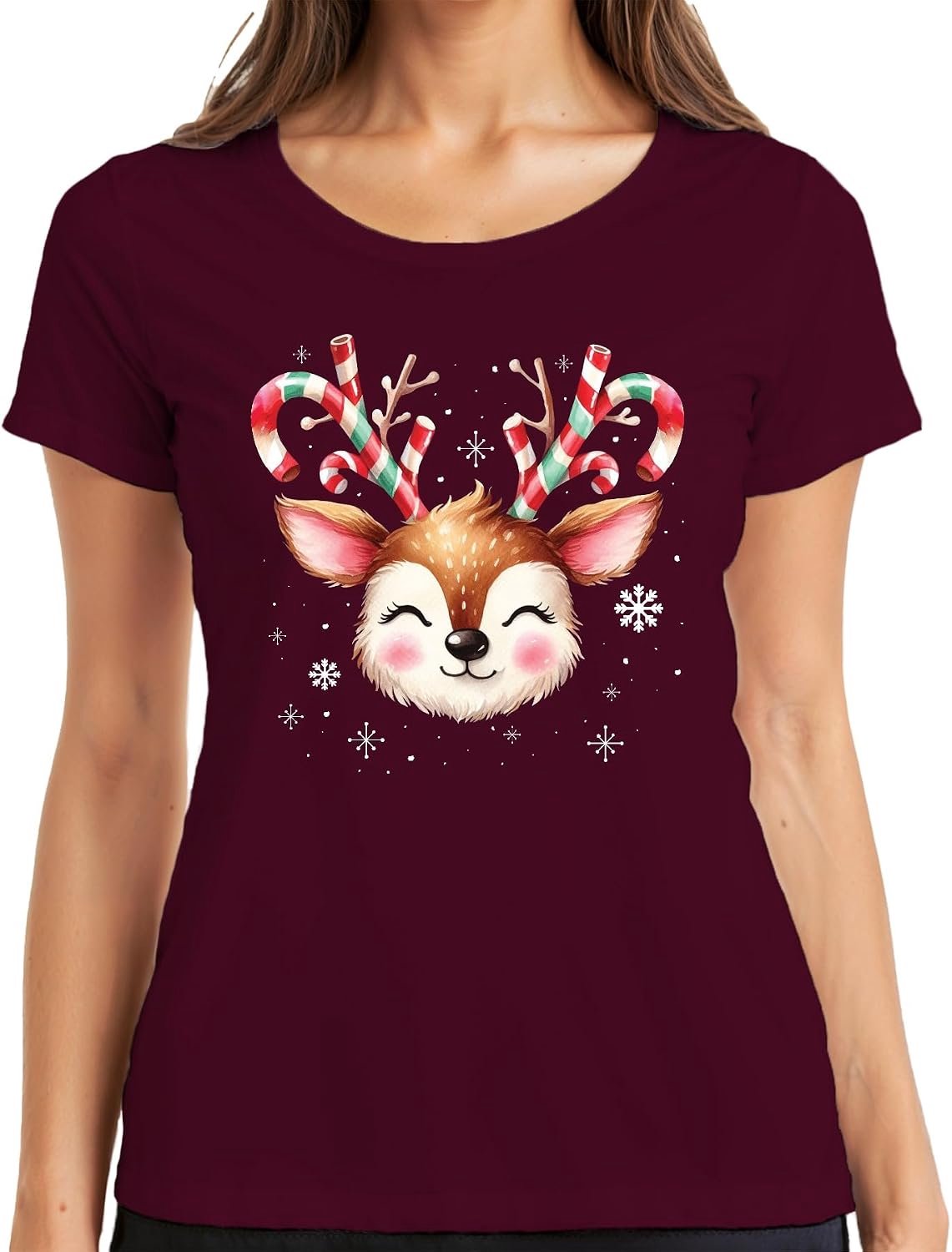 Suikerstok Sweet Sneeuw - Kerstmis dames T-shirt