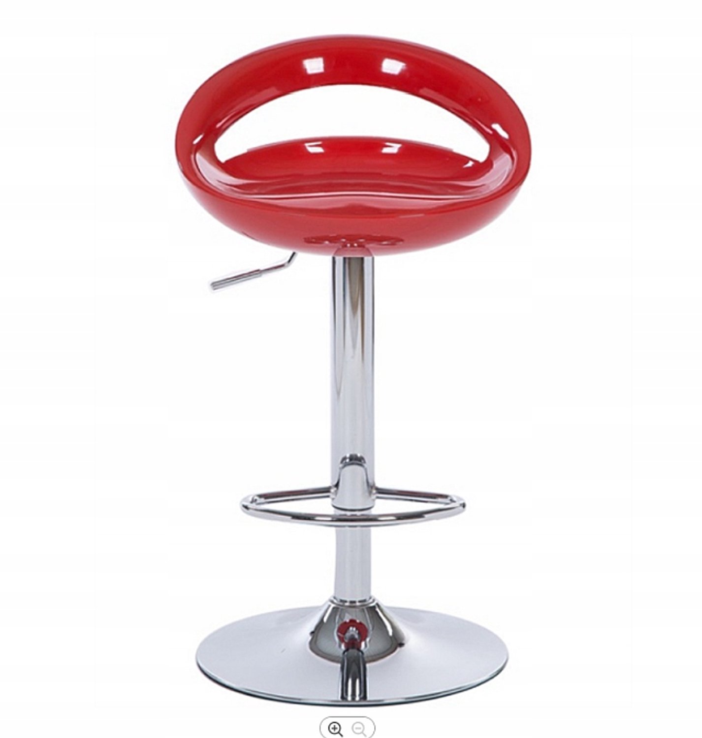 Rode Barstoel "Uśmiech" - Verstelbaar, Draaibaar, Modern Design