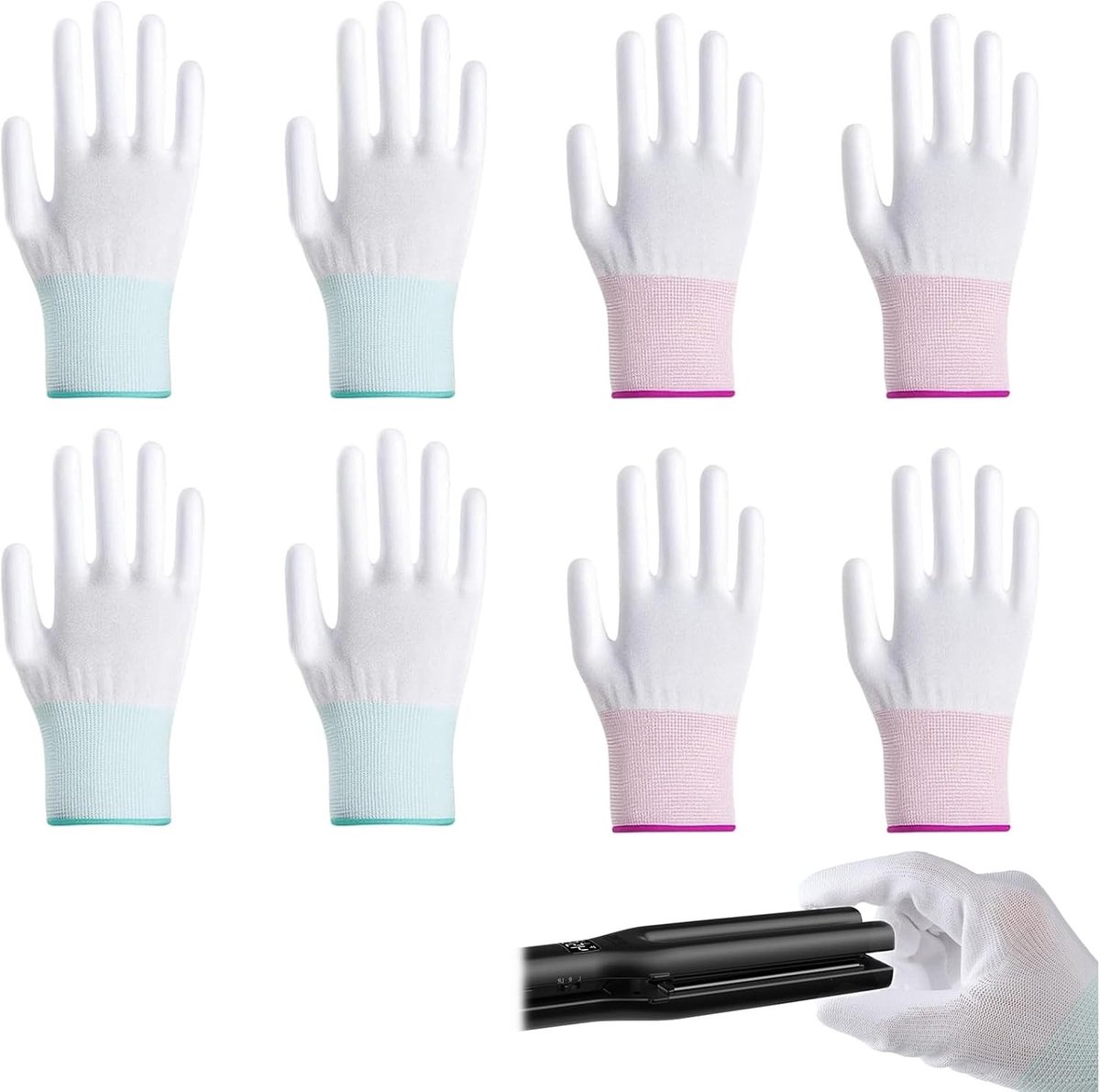 Hittebestendige Handschoenen voor Haarstyling - Roze - Voor Hittebescherming bij Stijltangen en Krultangen