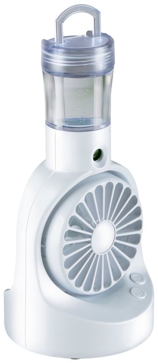 Lifetime Air Hand Ventilator - USB Ventilator met Water en Mist Functie - Draagbare Ventilator Oplaadbaar USB C - Mini Ventilator Portable Fan - 7,6 x 15,7 cm - Wit