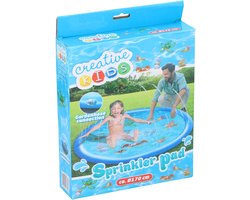 Creative Kids Waterspeelmat 170CM - Watermat met Sproeisysteem - Onderwaterprint - Vanaf 3 Jaar - Kunststof - Blauw