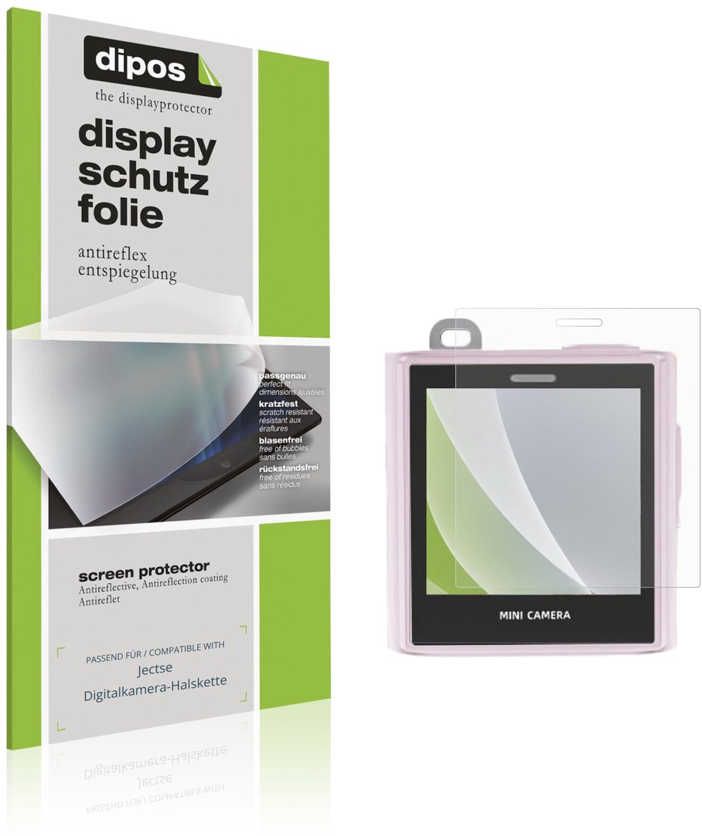 dipos – 4x Matte Beschermfolie geschikt voor Jectse Digitalkamera-Halskette | Krasbestendige & antireflecterende Screenprotector Ultra-Thin