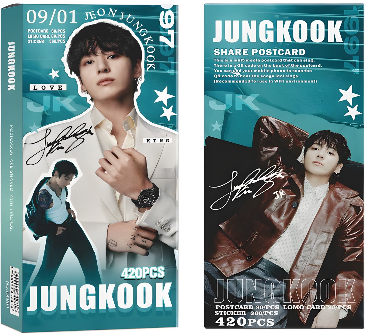 KPOP 420pcs/box BTS Jungkook World Tour Share Postcard [Fotokaarten]