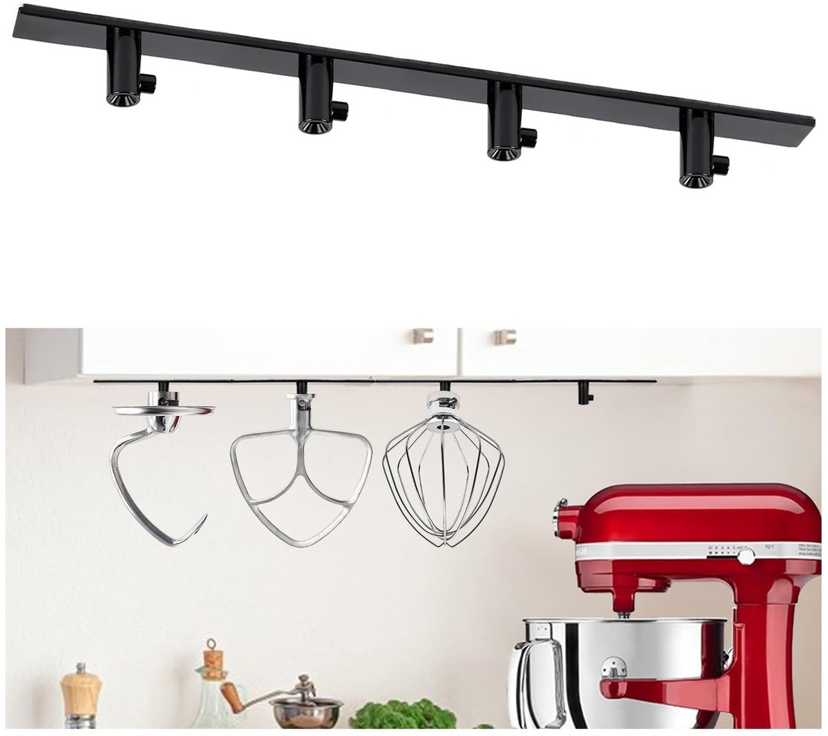 Elzusha - Blender Accessory Holder - Universele wandhaak voor keukenmixers