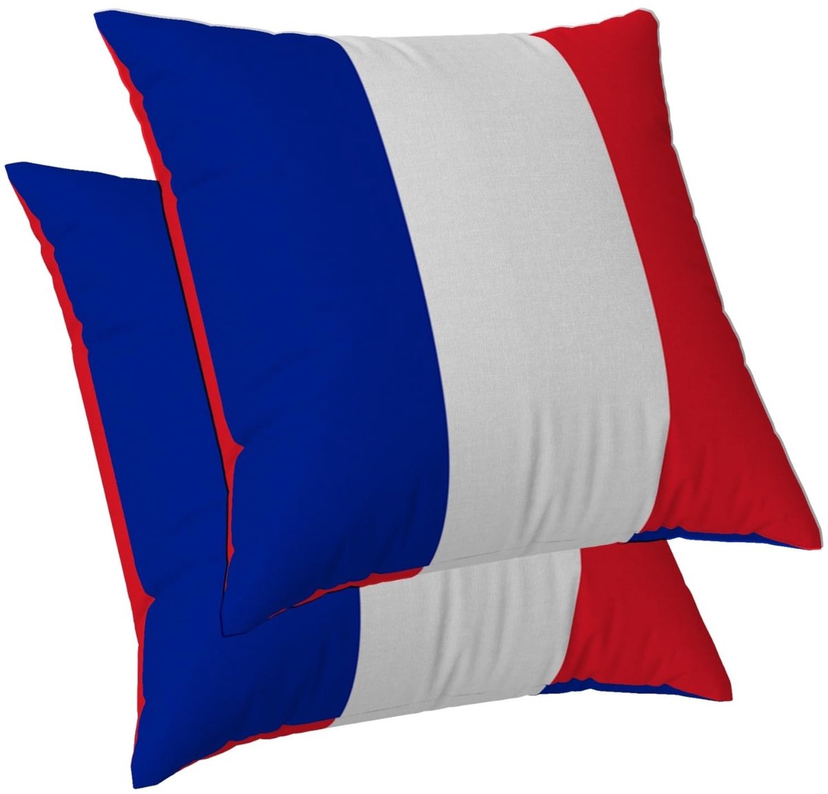 Elzusha - Set van 2 Kussenslopen met Franse Vlag Motief voor Decoratie