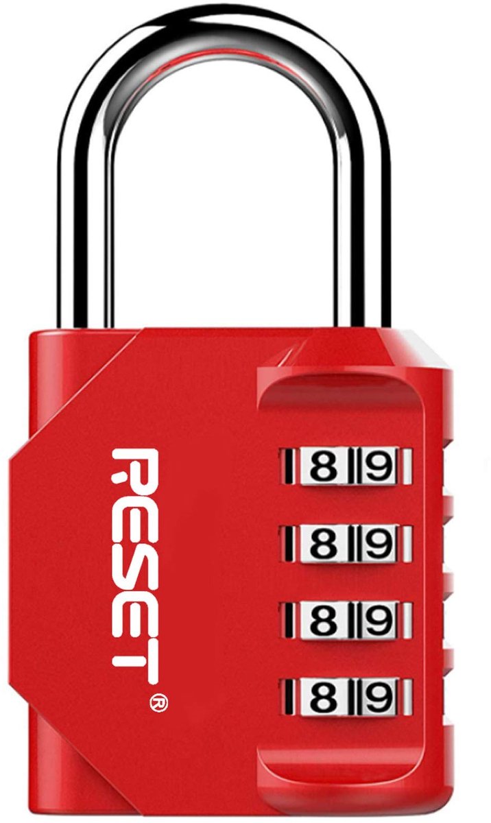 Elzusha - 4 Digit Combinatielock - Rood