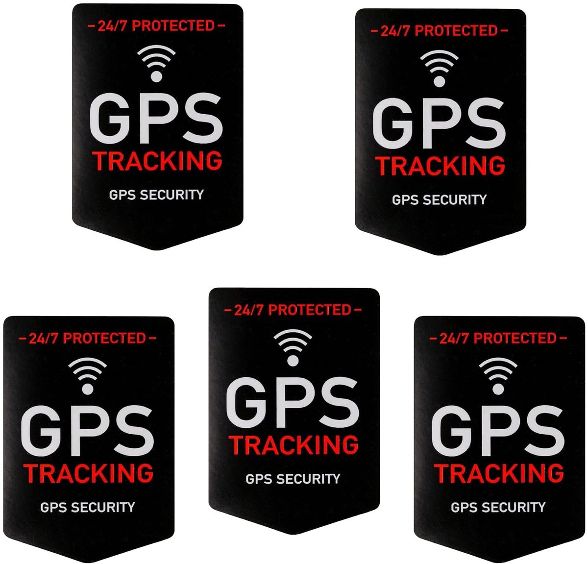 Elzusha - GPS fiets beveiliging - 5 premium trackers met stickers - Weerbestendig