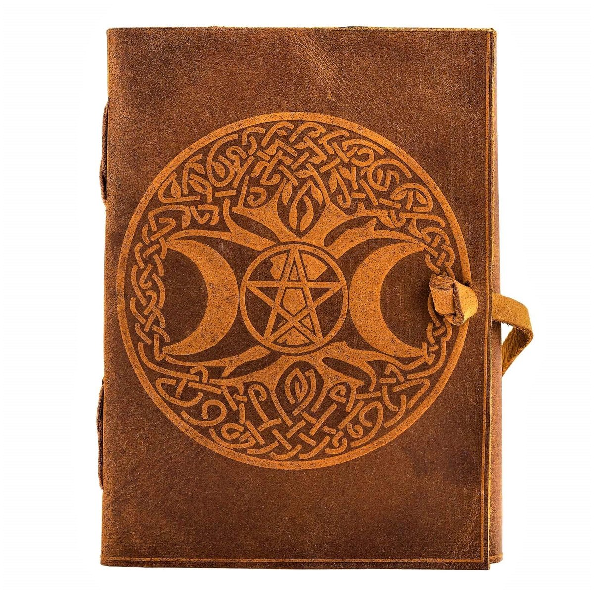 Elzusha - Vintage Handgemaakte Notitieboek met Leer - Unlined