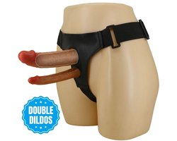 PRETTYLOVE Keaven Strapon With Hollow Double Dildo