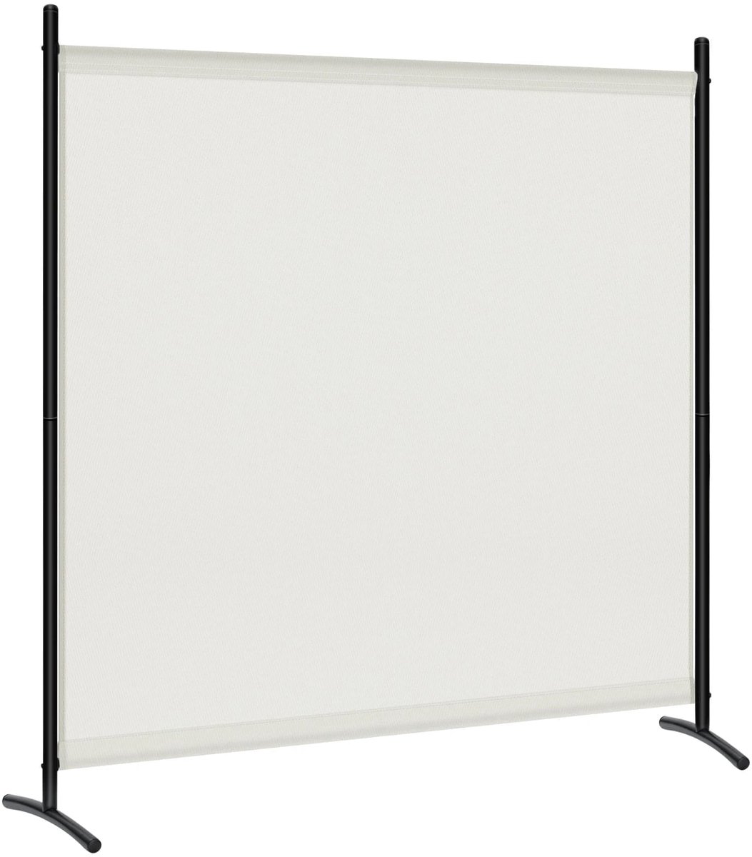 Klarven® Scheidingswand Tuin Crème - Vouwbare Scheidingswand - Scheidingswand Buiten - Scheidingswand Balkon - Stabiel stalen frame, Waterdicht polyester - Vouwbaar en verplaatsbaar - 180x177cm