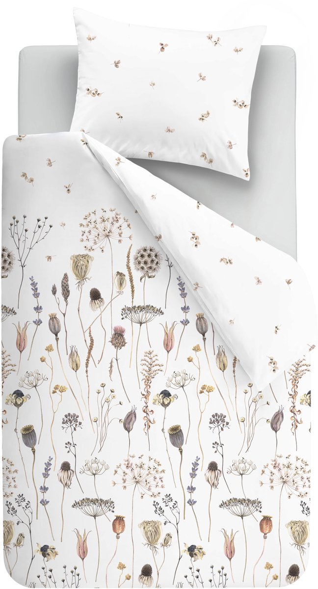 Ariadne at Home Cosy Season dekbedovertrek - Eenpersoons - 140 x 200/220 cm - Wit
