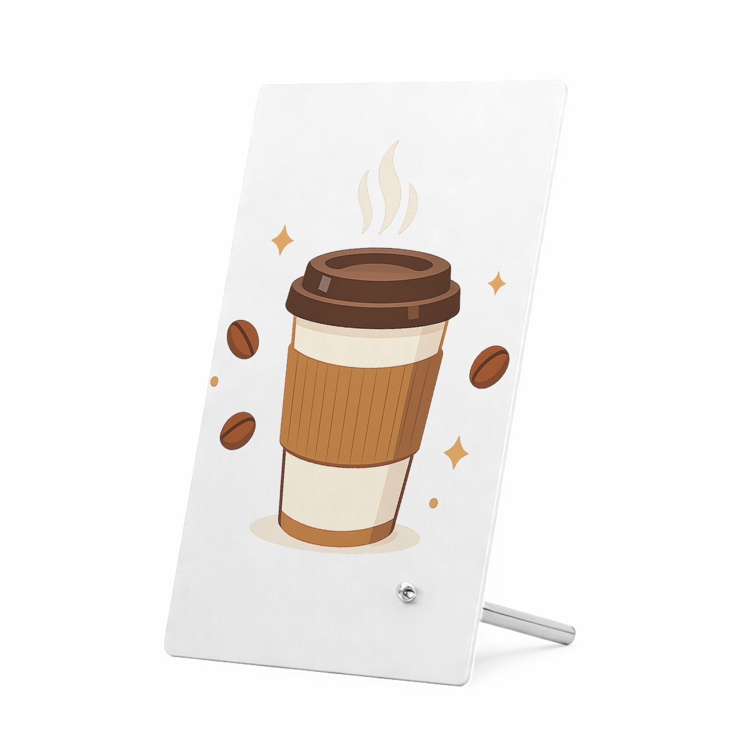 Mr Cadeautjes Glasframe 11 x 16 - design Een compacte typografische koffieposter met één centrale ill | cadeau Wit