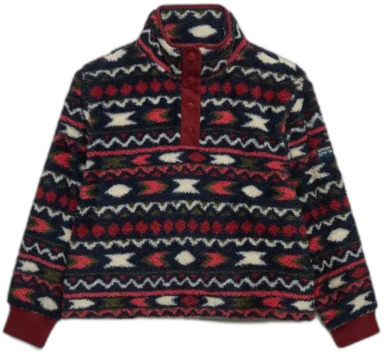 Damesfleece Superdry Teddy Bordeaux