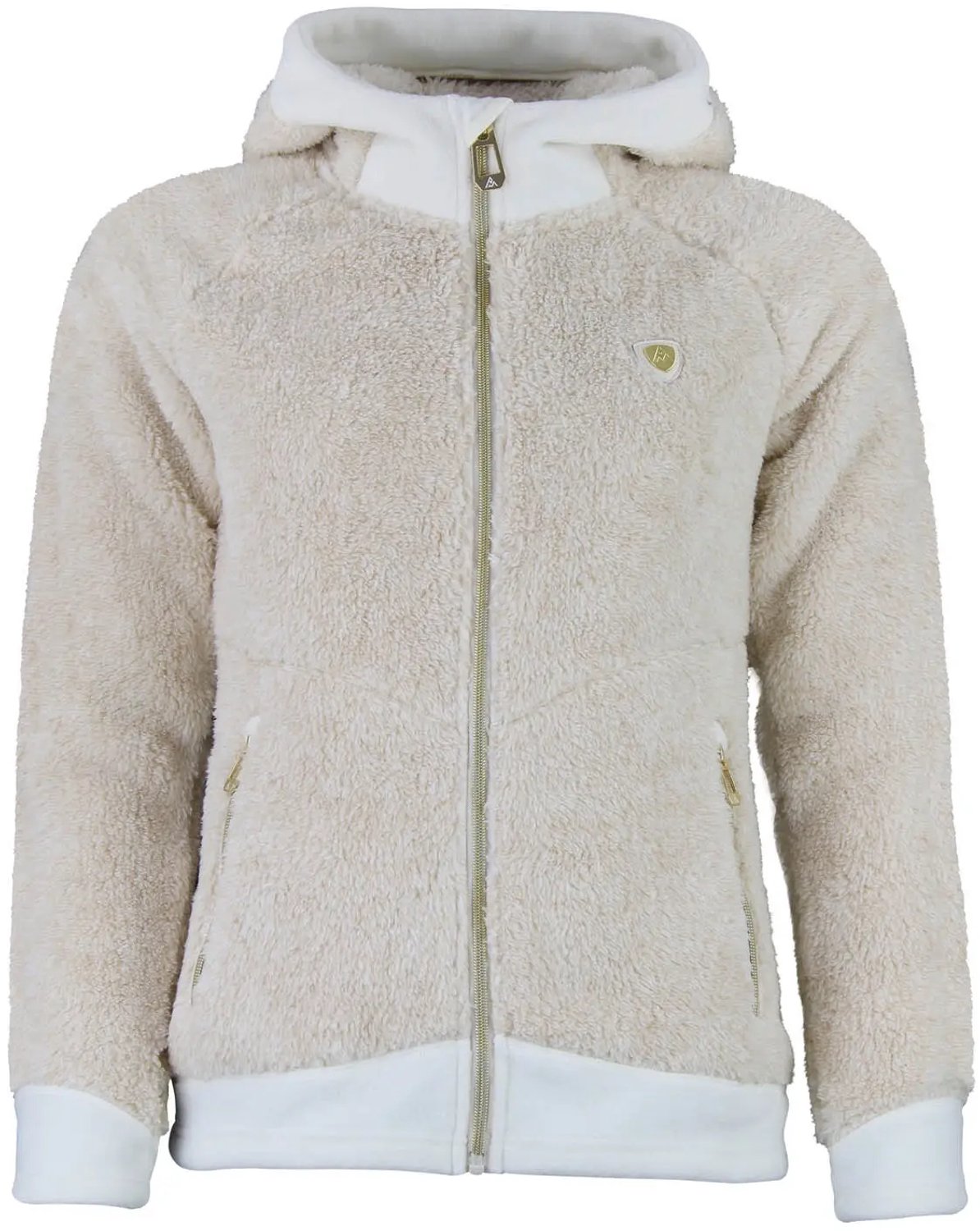 Fleece met rits voor dames Peak Mountain Sherpa 300G Creme