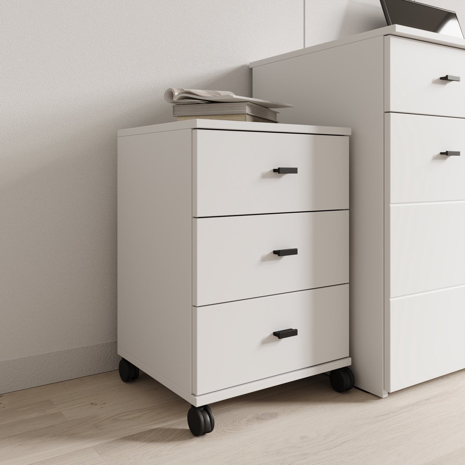 MEUBELLA Avellio - Ladekast met 3 lades - Wit - 39x35x57 cm