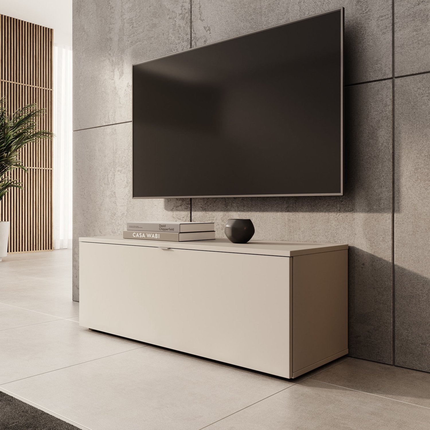 MEUBELLA Lornes - TV-Meubel - Beige - 100x35x38 cm
