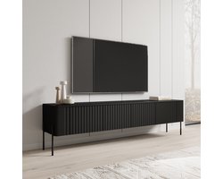 Meubella - Vivi - TV-Meubel - Zwart - 190 cm
