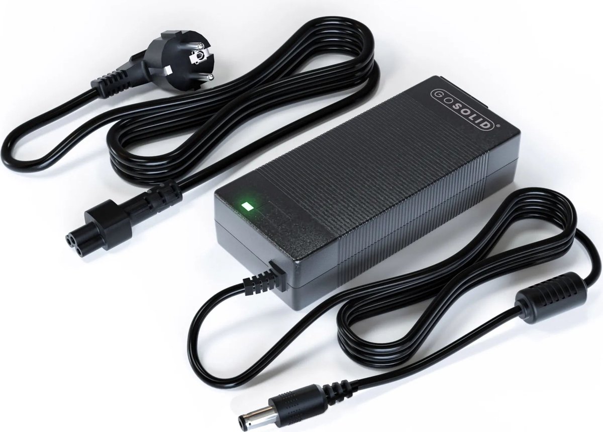 GO SOLID! Oplader 42V geschikt voor Sunrise Medical Empulse R20 Elektrische duwondersteuning