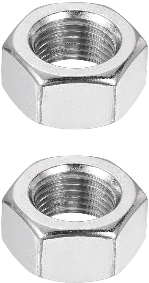 QUARKZMAN Zeskantmoeren M16 x 1,5 mm, 2 stuks roestvrij staal 304, fijne schroefdraad, metrisch, 24 mm breed, 13 mm - ShopVlot