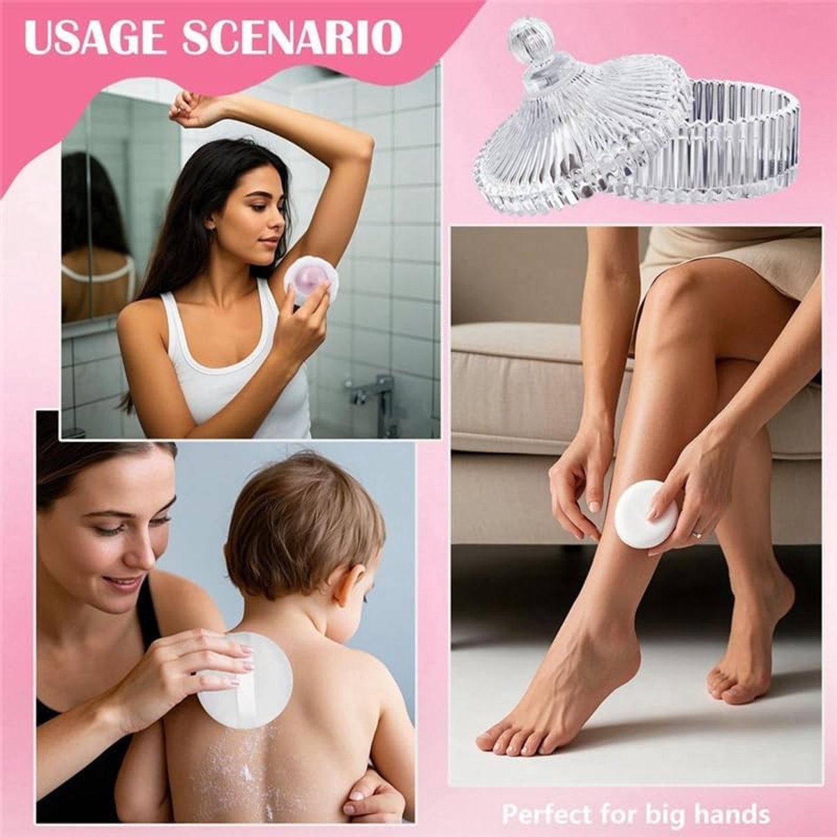 Set van Poeder Puff en Container, Ideaal voor Losse Poeder en Make-up, Perfect voor Vrouwen en Thuisgebruik