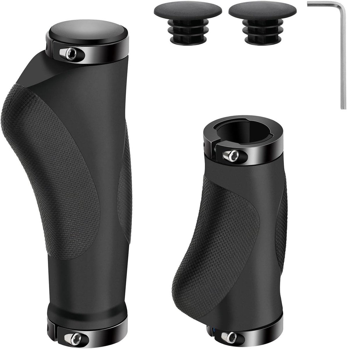 Drado 22 mm Ergonomische Fietsgrepen, Antislip Rubberen Fietsgreep, Fietsgrepen, Twee Zijden, Lock-On Design - ShopVlot