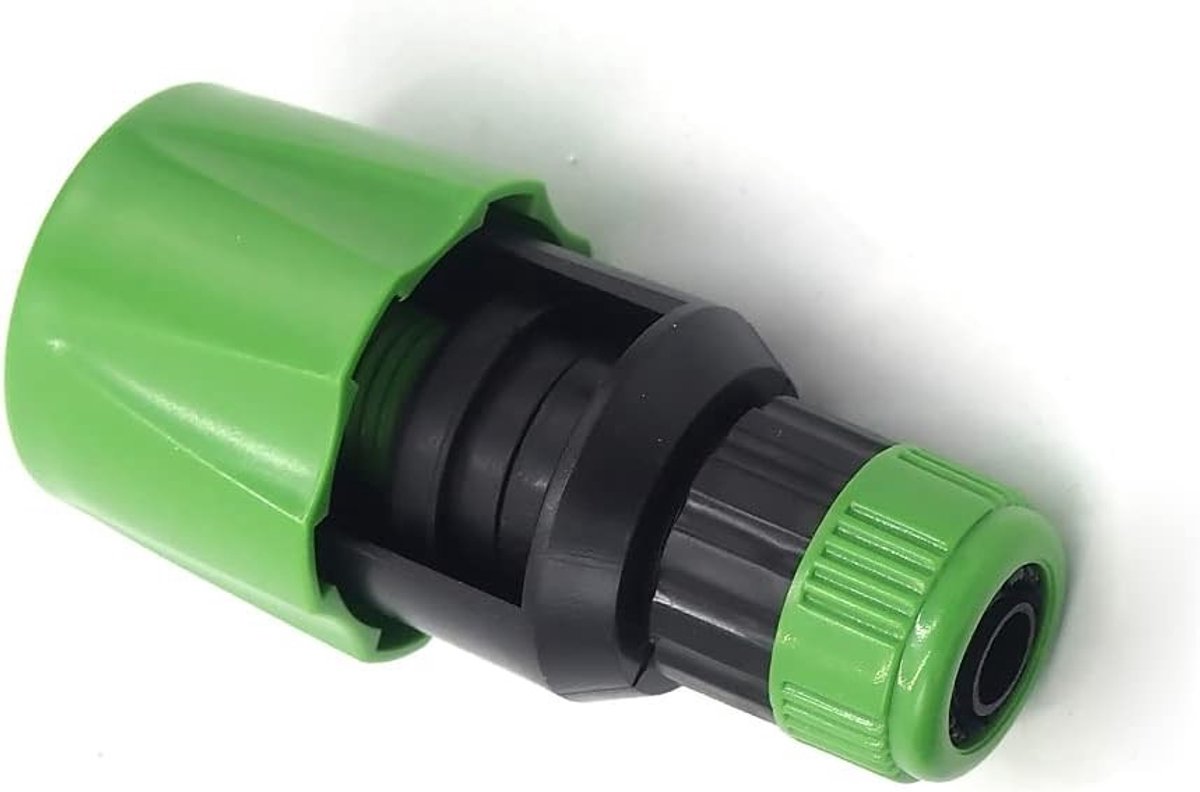 Keukenkraan Adapter - Zwart + Groen - - Ronde Kop Connector voor Slangpijp