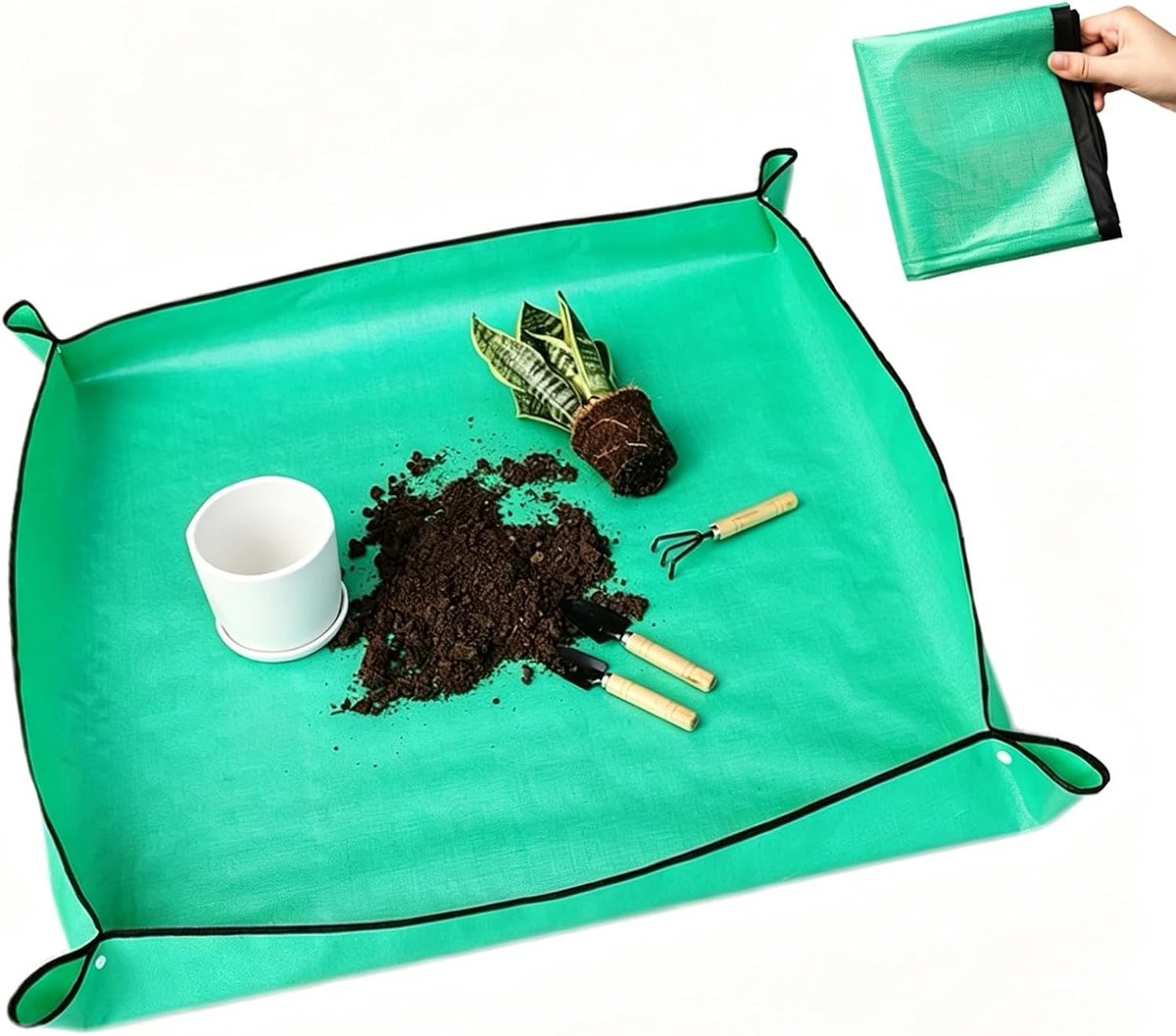 Waterdichte Vouwbare Plantenmat 150 x 100 cm voor Tuin, Balkon en Plantenverzorging