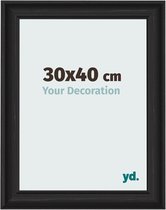 Your Decoration - Fotolijst 30x40 cm - MDF - Zwart Houtnerf - Lazio