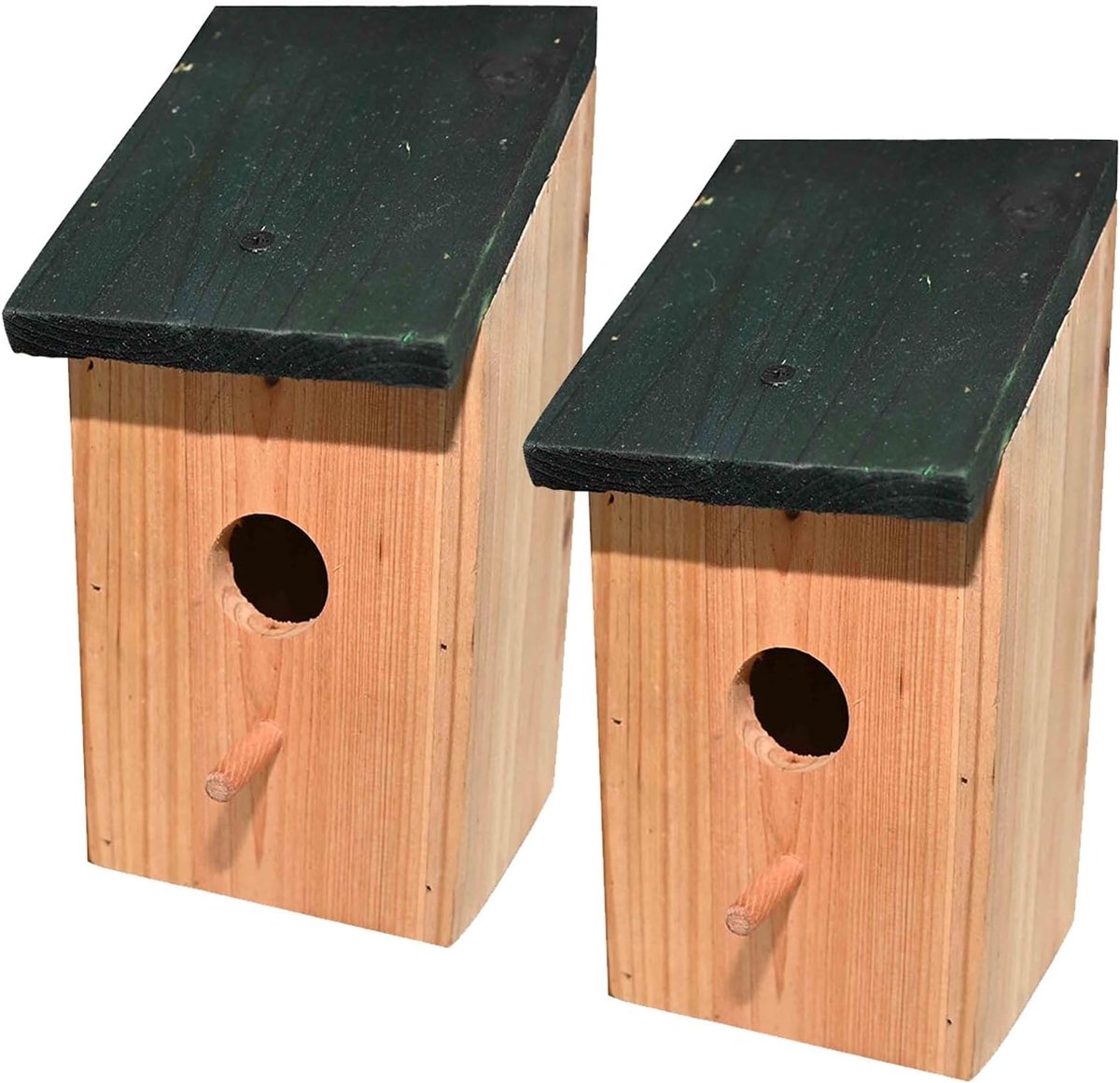 2 X Houten Houten Vogelnestkast Nest Vogelhuisje Kleine Vogelhuisje Kleine Vogelmees Robin Sparrow Vogelhuisje Feeder