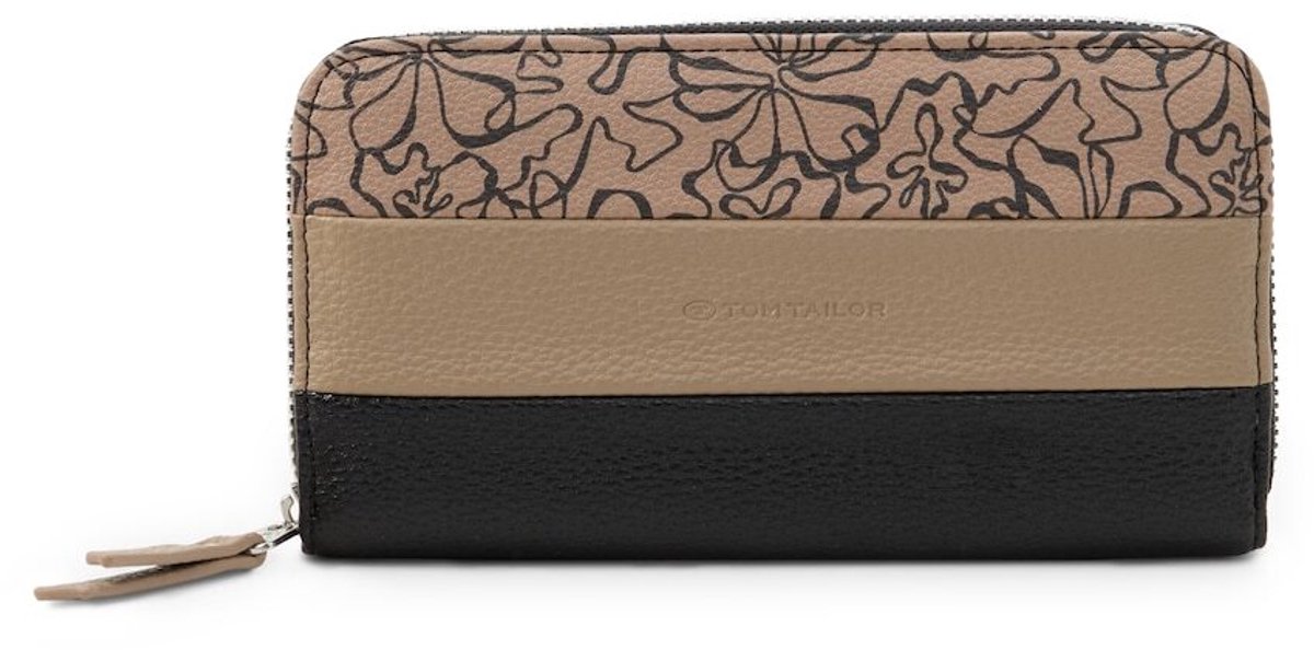 Tom Tailor - TTELLEN Portemonnee met colour-blocking - Maat ONESIZE - flower black