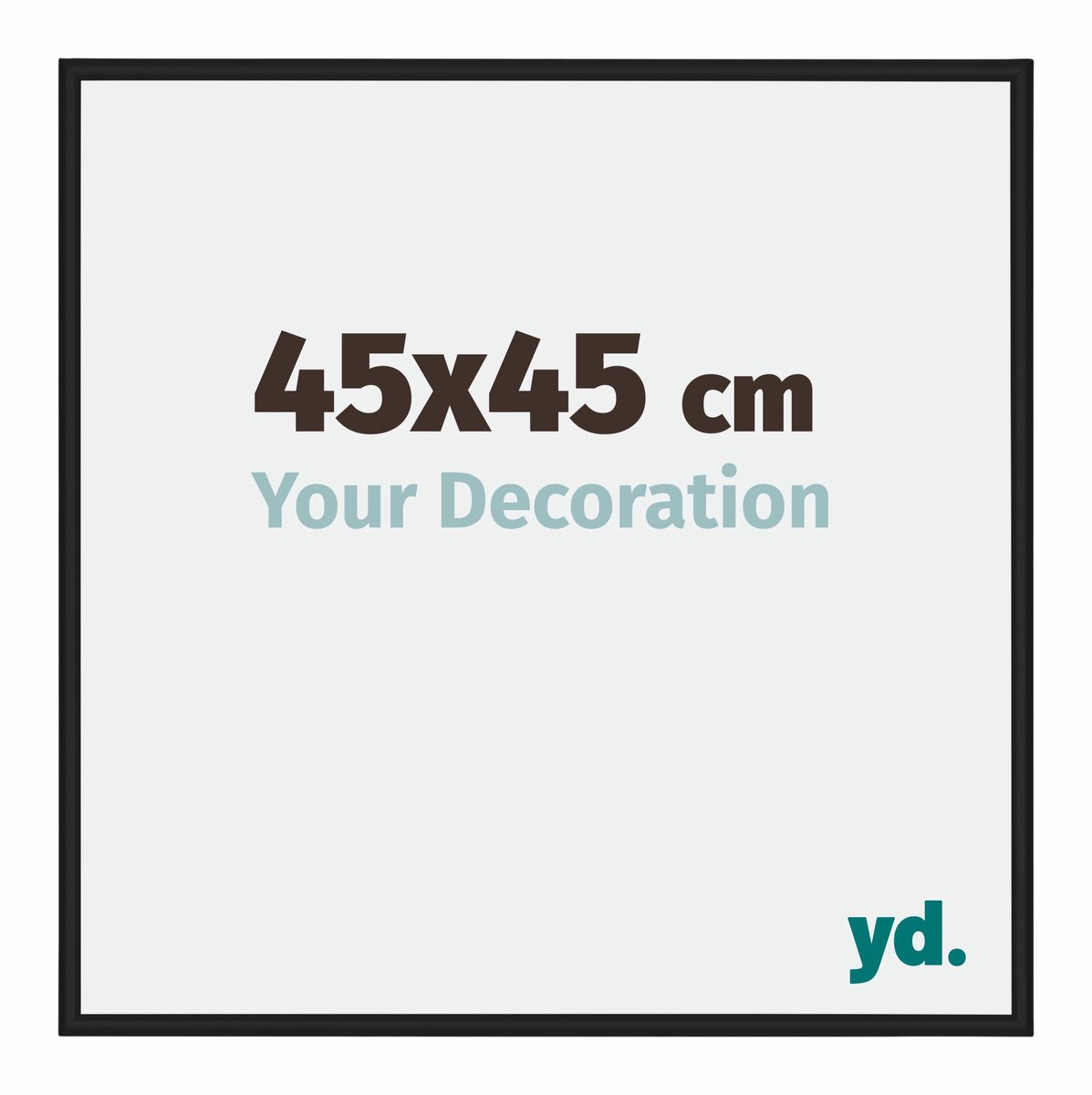 yd. Your Decoration - Fotolijst 45x45 cm - Aluminium - Zwart Hoogglans - Miami