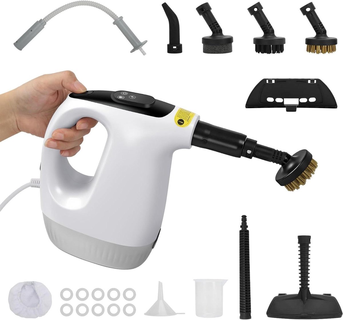 Stoomreiniger - Handstoomapparaat - Huis Reinigen - Chemisch Vrij - 500 ml Tank - Wit