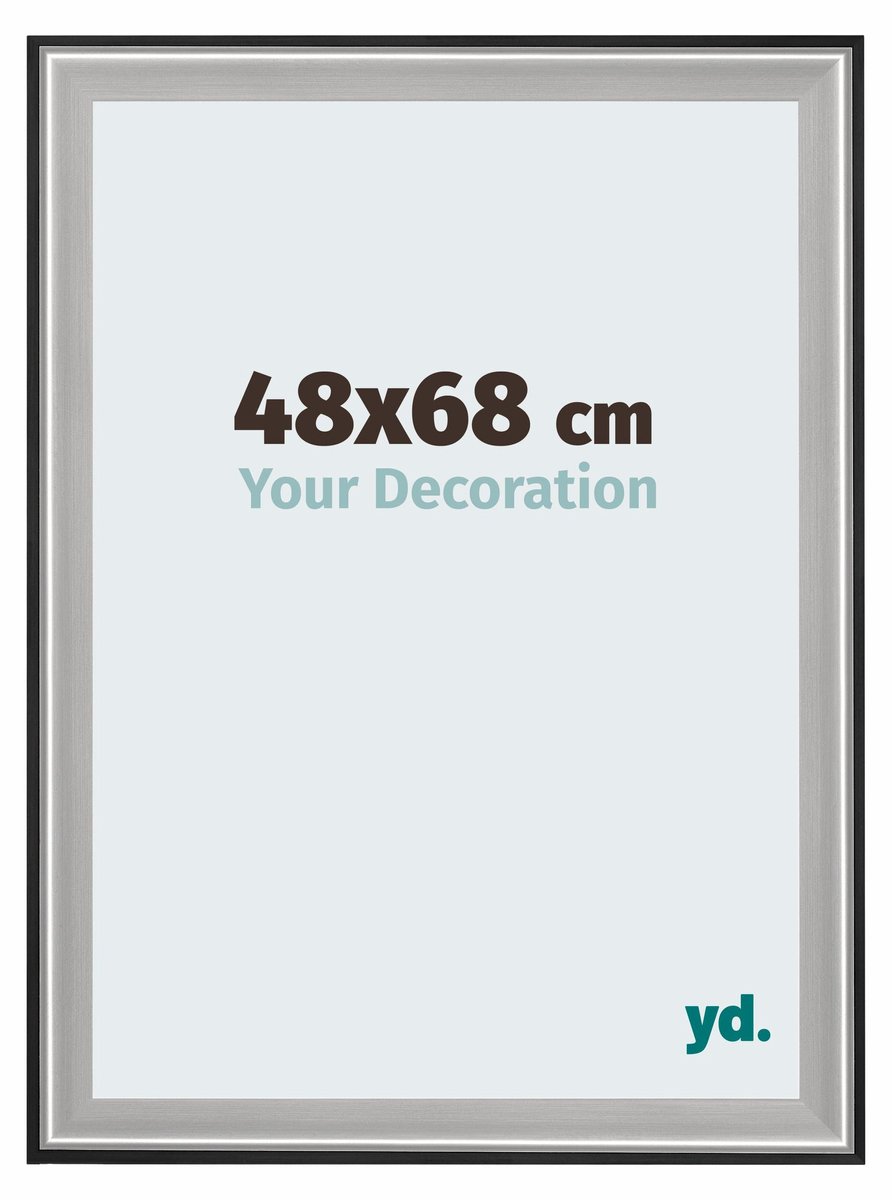 yd. Your Decoration - Fotolijst 48x68 cm - Hout - Zwart Zilver Gepolijst - Birmingham