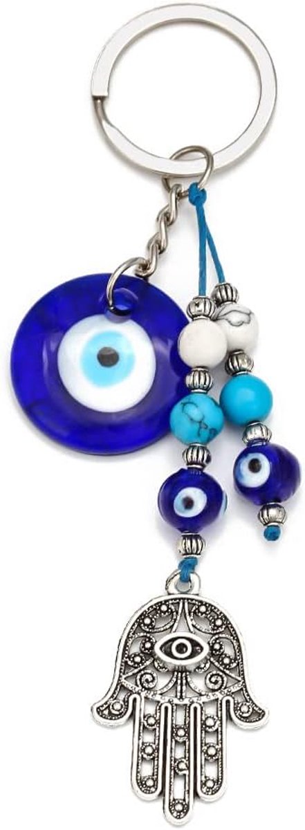 Boze oog sleutelhanger, boze oog sleutelhanger, hand Fatima bescherming, bedel, sleutelhanger, Turks Blue Eye sieraden, geluksoog sleutelhanger, inspirerende geschenken,