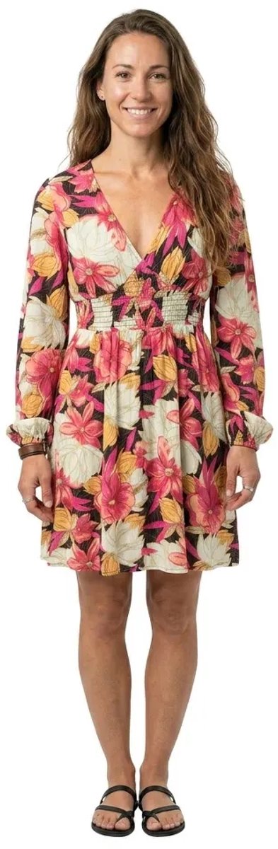 Billabong In Ur Dreams Lang Mouw Jurk Veelkleurig M Vrouw Curry