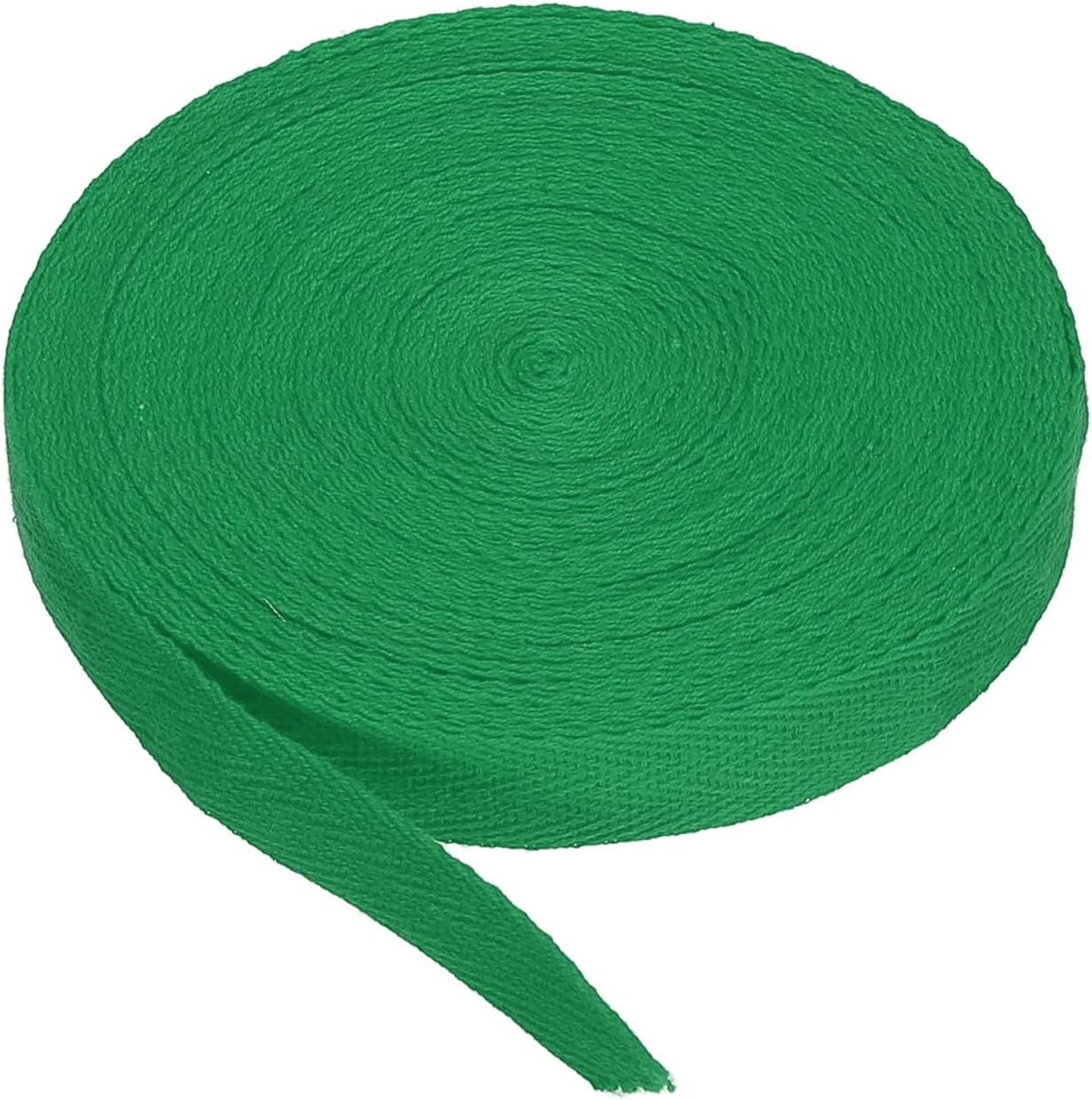 Katoenen kepertape, 15 mm (5/8 inch), 9 m, katoen, kleurlint, voorspanning, binding, plakband, visgraat, weefsel, trim voor naaien, geschenkverpakking, knutselen, gazon, groen