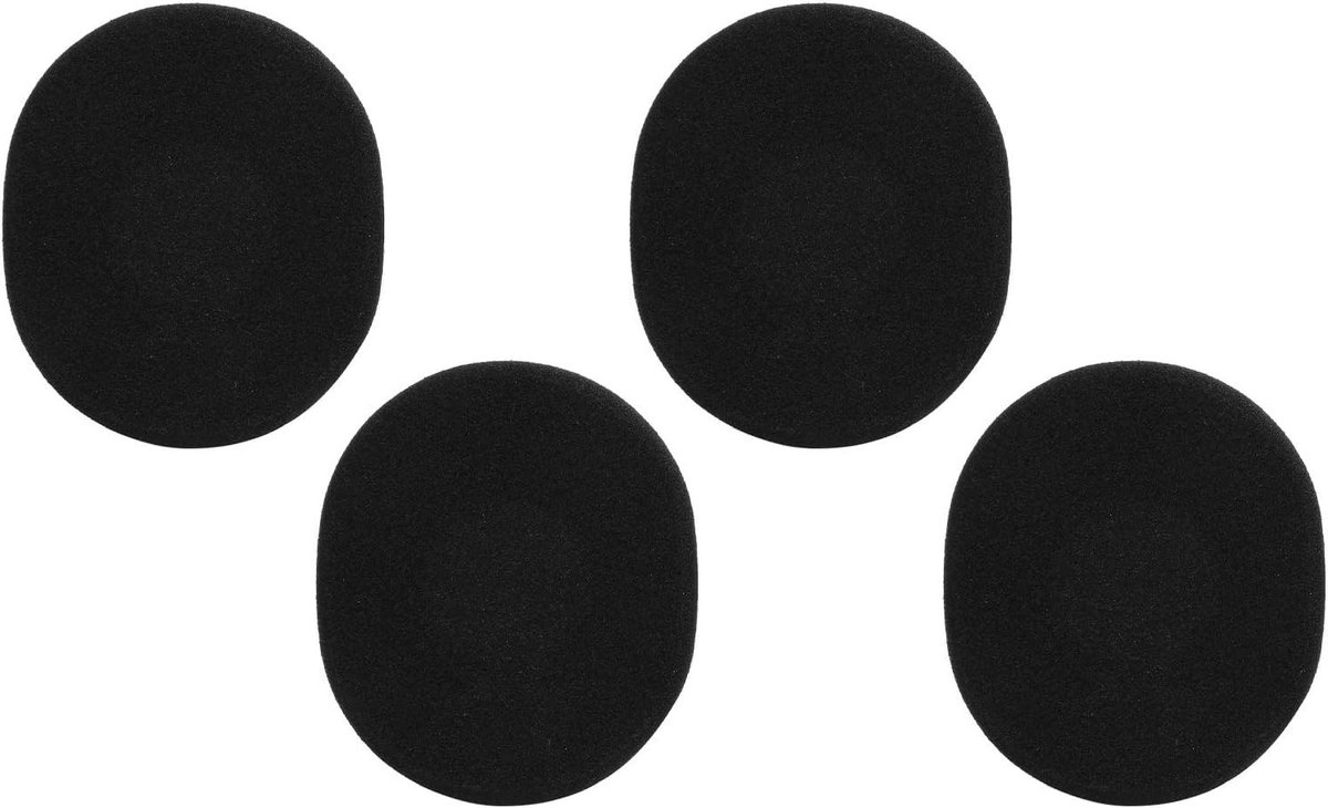 Vervangende Oorkussens voor Hoofdtelefoon, Schuim Ear Pads voor Sport, Training en Luchtvaart (Zwart)