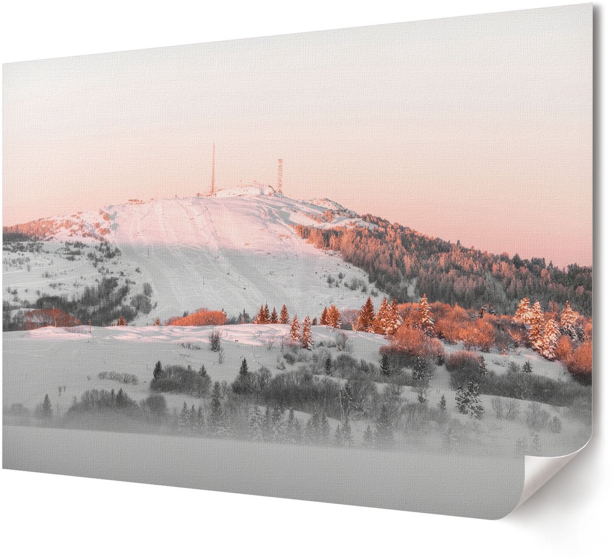 Coloray Polycanvas Wandposter - Herfsteland, Bruin - A4 - Bruin Motief - Rechthoek - Wandkunstwerk - Slaapkamer - Modern
