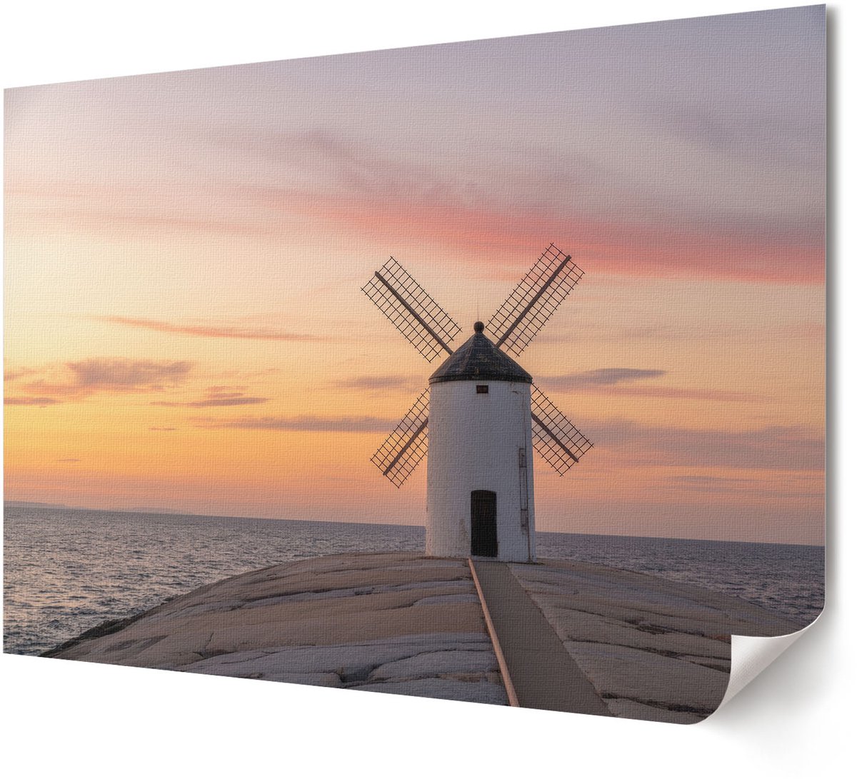 Coloray Polycanvas Poster - Luchtfoto, Fotografie - A4 - Zwart-wit Wandposter - Rechthoek - Wandkunst - Woonkamer, Slaapkamer, Kantoor - Modern