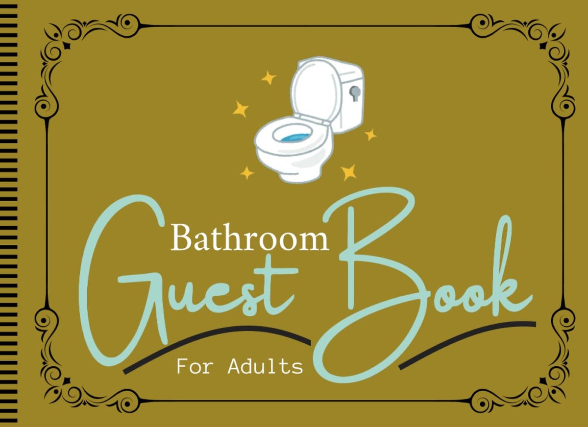 Bathroom Guest Book For Adults: Entertainment book for the bathroom, ideal for adults, containing 80 single-sided - ShopVlot