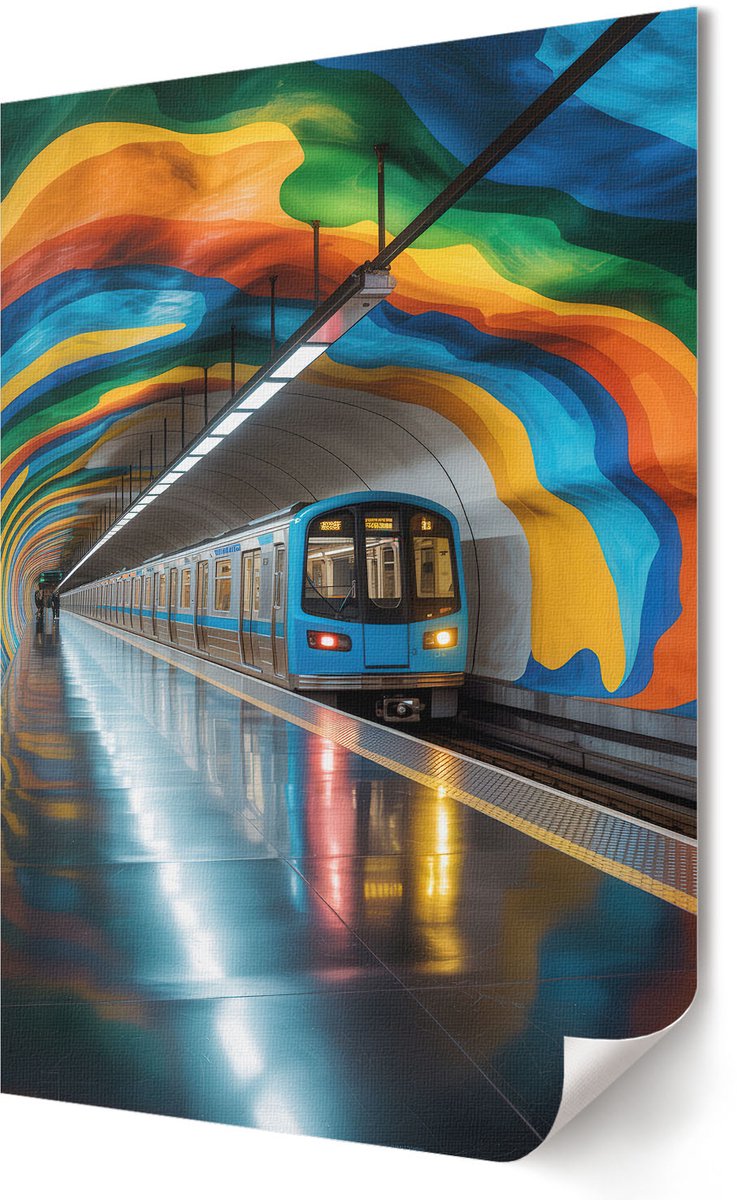 Coloray Canvas Poster Polycanvas - Moderne Architectuur, Fotografie - A3 - Wit Decoratie - Rechthoek - Wandkunst - Woonkamer, Slaapkamer, Kantoor - Modern